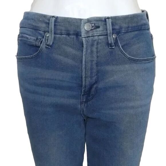 GOOD AMERICAN Jeans, 8/29, Light Wash, Good straight, Ankle, Zipper fly, Pockets - Picture 2 of 15